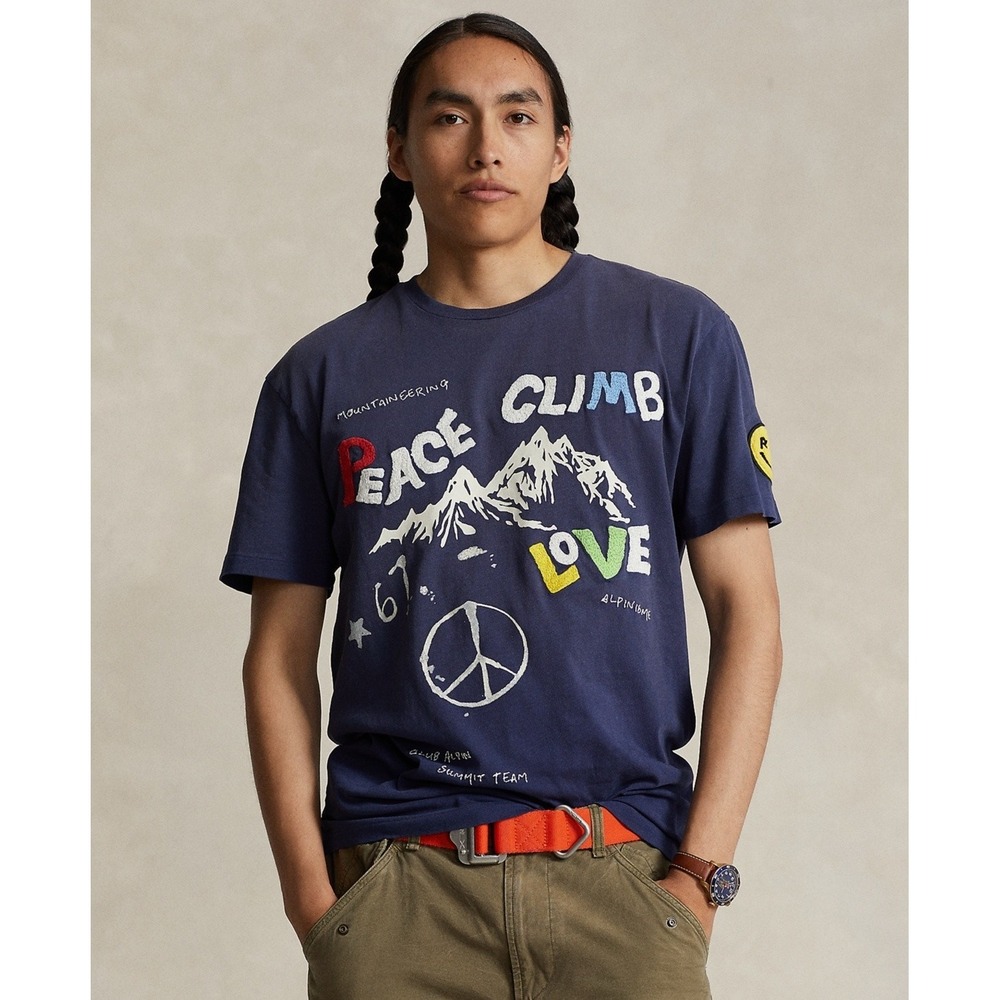 Polo Ralph Lauren Men's Classic-Fit Peace Climb Love T-Shirt Size XL